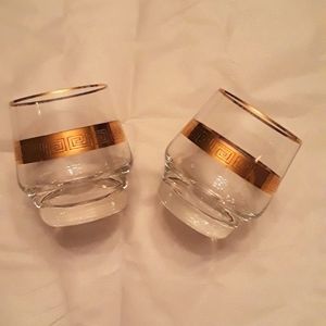 ⭐RARE⭐♥️ANTIQUE ♥️Greek Key 24 karat gold glasses